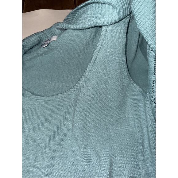 Croft & Barrow Teal Open Sweater - Women's Petite Medium - Picture 5 of 9